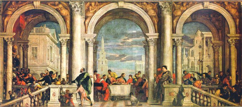 Paolo  Veronese Gastmahl im Hause Levis Sweden oil painting art